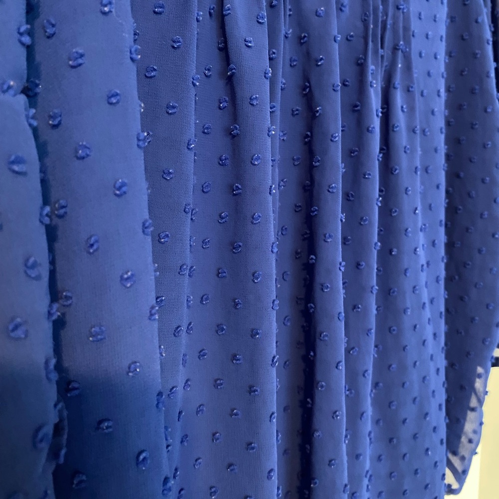 Charter Club Royal Blue Textured Blouse - Picture 2 of 6